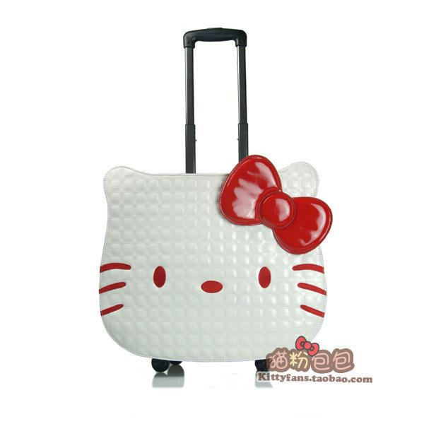 hellokitty万向轮拉杆箱18寸小行李箱卡通密码登机箱可爱旅行箱包