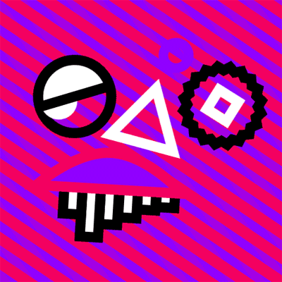 跳动的字体和色彩很有意思的动图by美国艺术家skipdolphinhursh