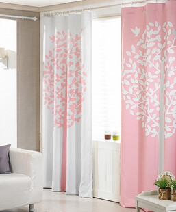 韩国相思树卧室遮光窗帘/客厅书房窗帘粉色