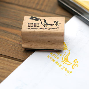 再生活/zakka杂货/可爱木制印章图章HELLO印章WS