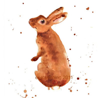 gorgeous watercolor rabbits from this amazing artist. This looks just like my Finnegan!