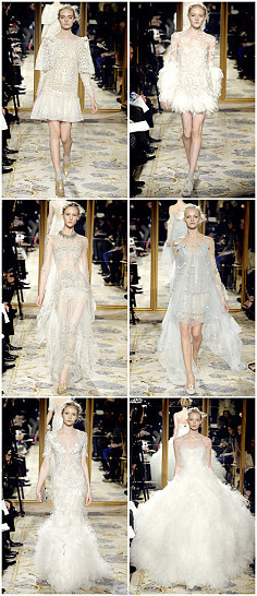 Marchesa 2012秋冬婚纱款，各种仙。