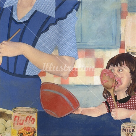 Explore more possibilities painting for illustration of foods between in the traditional language and modern contex