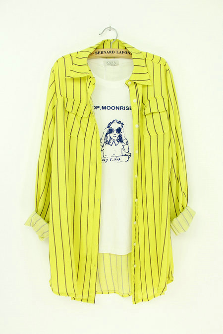 外贸原单秋冬季新款女装韩版上衣休闲衬衫纯棉衬衣条纹打底衫女潮