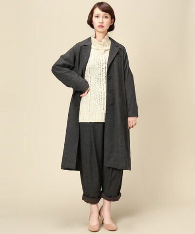 YOiM furfur(ヨインファーファー)のWASHED HOUNDSTOOTH CHEK CT(テーラードジャケット)|チャコールグレー