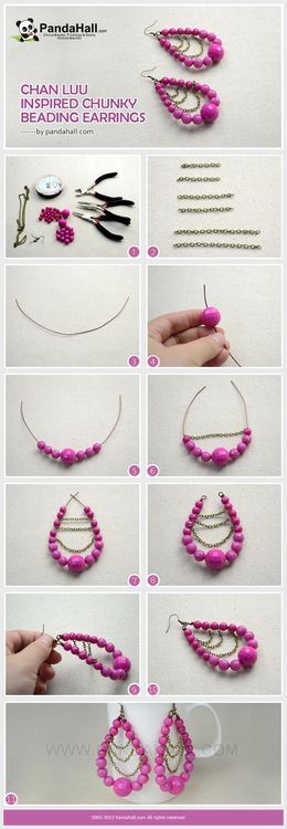 Jewelry Making Tutorial of DIY Chan Luu Inspired Chunky Beading Earrings | PandaHall Beads Jewelry Blog