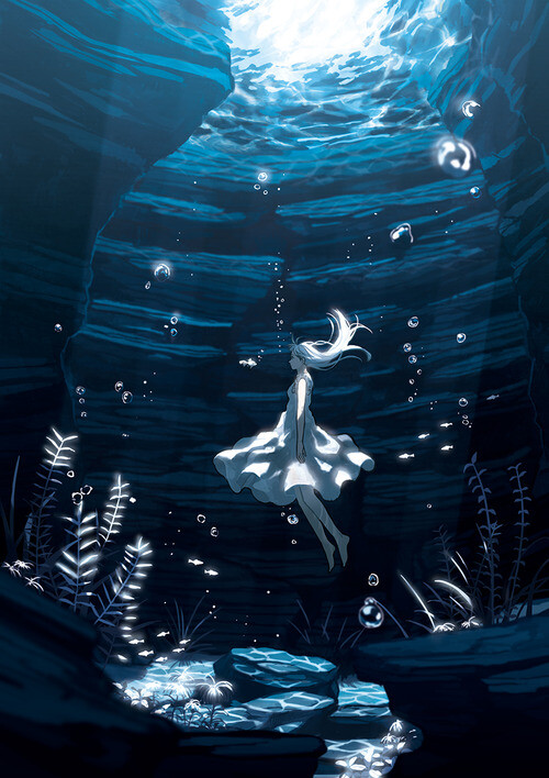 oceanic-art: Kimi to Boku — by Amemura