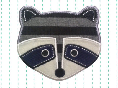 Raccoon Iron on Patch Applique