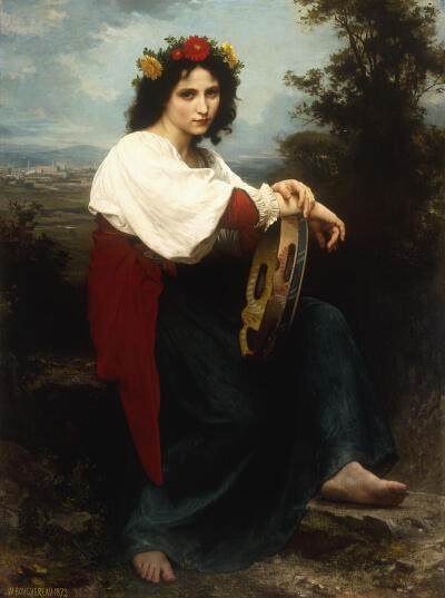 Italian Woman With A Tambourine Painting - Italian Woman With A Tambourine Fine Art Print