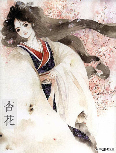 【中国风· 花卉拟人】插画师 呀呀的这组《花女词》画风绝赞，