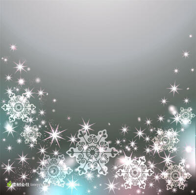 圣诞雪花星光背景矢量图片素材设计背景模版源文件下载