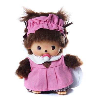 特价 秒杀 日本正版 蒙奇奇 monchhichi 咖啡馆店服务生女宝宝 bb