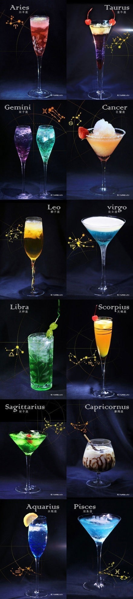 12星座鸡尾酒，哪个是属于你？（转）