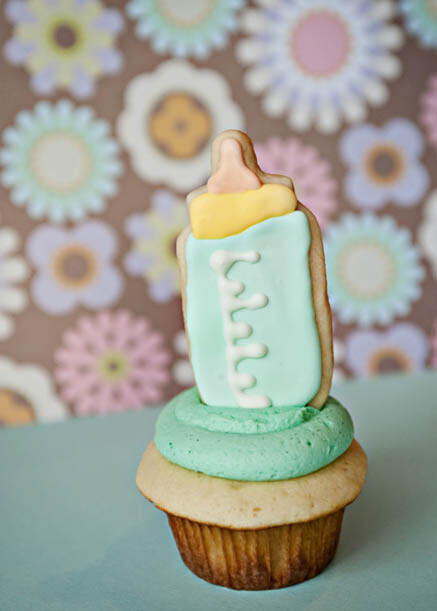 Yellow Buttermilk Baby Shower Cupcakes