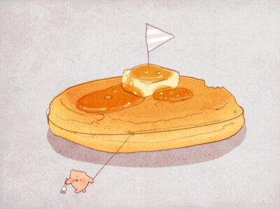 pancake hunting、pixiv、插画、插画美食、k&amp;hamsin、美食、food