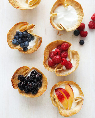 tortilla cups yogurt...