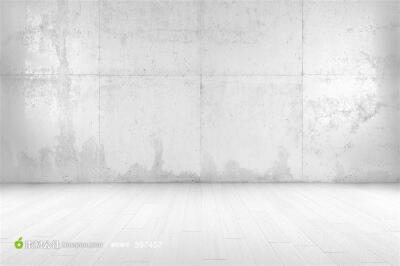 灰白色木地板与斑驳墙摄影高清图片设计背景