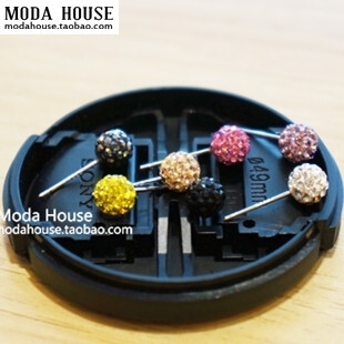 ModaHouse施华洛世奇元素水钻日韩风圆球银针耳钉饰品