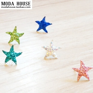 ModaHouse施华洛世奇元素星星水钻日韩风银针耳钉饰品