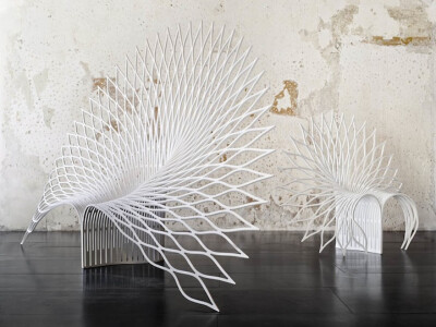 Beautifully Elegant Chairs Feather Out Like a Peacock