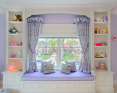 值得拥有一间公主般梦幻美丽的房间，梦幻的香芋紫色调，格外的清新迷人。