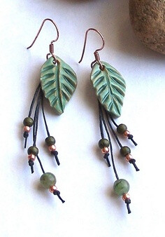 Polymer Clay leaves