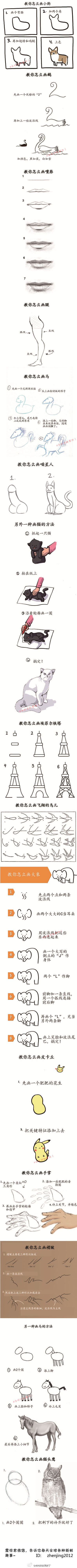 简单易懂//@五行属二: 好棒！我要是也会画画就好了！