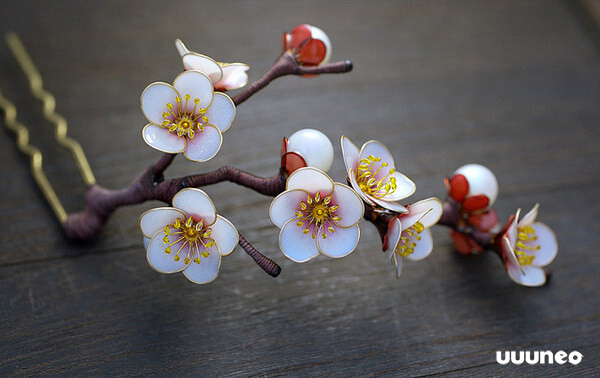 日本传统发饰Kanzashi——花卉篇