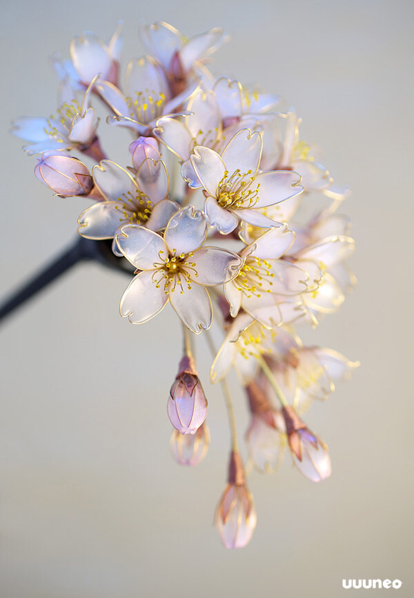 日本传统发饰Kanzashi——花卉篇