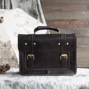 「我爱你店ILYS」第篇时间感树羔牛皮复古手提包斜挎包