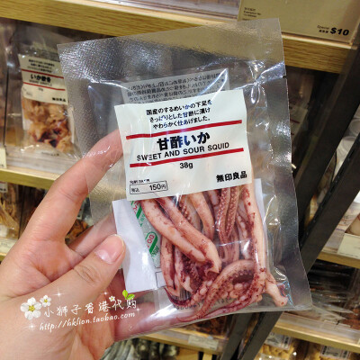 香港代购 无印良品MUJI 甜醋鱿鱼条 38g 日本进口零食 甜醋墨鱼条