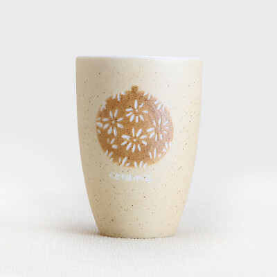 自然影 陶瓷手绘卡通创意磨砂手工雕花陶罐个人单杯杯子 圣诞礼物