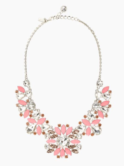 frosty floral short necklace