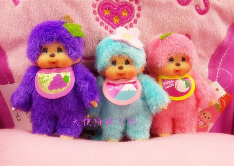 日本 正版 蒙奇奇 monchhichi 地域 葡萄 樱花 桃子