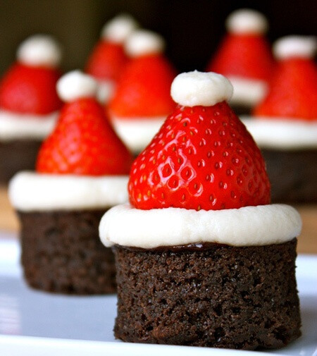 brownies en robe de Père Noël