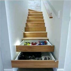 家中设计一个这样的楼梯，实用！