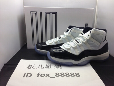 正品Air Jordan11 XI Concord aj11 乔丹11代黑白378037-107