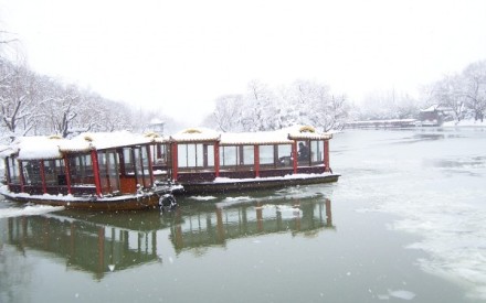 瘦西湖雪景。Photo by：大江东去