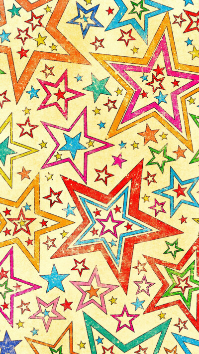 Colored stars iPhone 5s Wallpaper