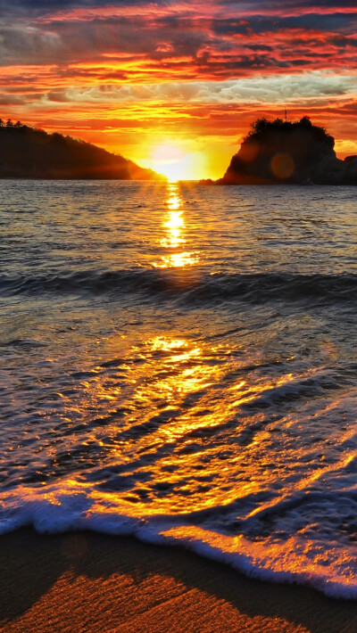 Sea sunset iPhone 5s Wallpaper