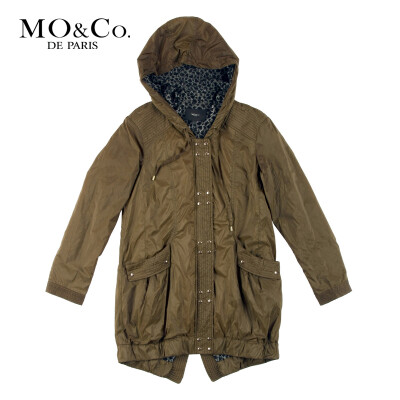 MO&amp;amp;Co.摩安珂 女装 M103DUT22燕尾型风衣moco。