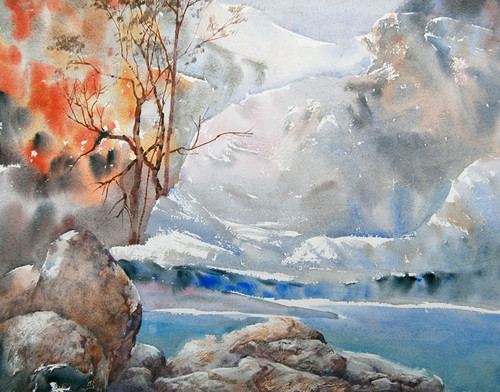 王云功 水彩写生 - 屋檐下的雨滴声 - 未雨绸缪