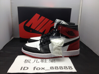 正品 Air Jordan 1 OG Black Toe AJ1黑脚趾 乔1黑头 555088-184