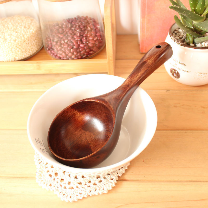 酸枣木汤勺稀饭勺木勺天然原木油勺米勺木质餐具水瓢zakka