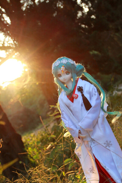 【=NG=蒽姬=】雪初音miku草莓大福白无垢 BJD/DD3分款套装升级2版