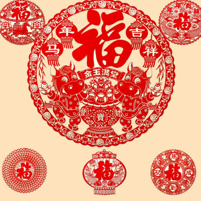 静电贴窗花福字 新年必备哦~