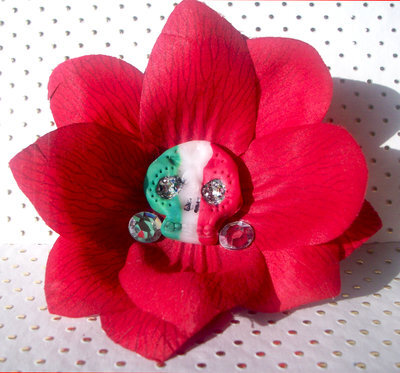 Large Red Rose Flower Clip by BowsByMindy