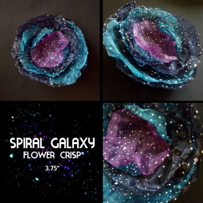 Spiral Galaxy Flower Hair Clip by Shlii