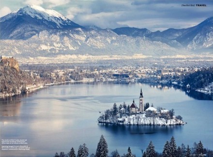 斯洛文尼亚的梦之岛。布莱德湖（Lake Bled）是斯洛文尼亚西北部阿尔卑斯山南麓的一个冰川湖。这里被誉为欧洲最美丽的角落之一。