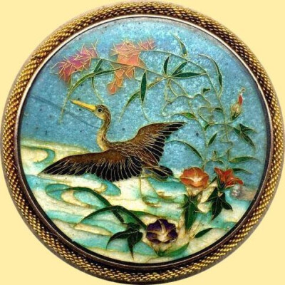 Japanese Cloissonee Enamel Button. circa 1900. | Buttons